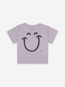 BOBO CHOSES 21春夏紫色笑脸T恤