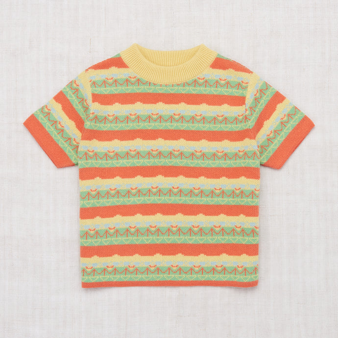 Misha Puff 22SS 男女童儿童彩条针织短袖上衣T恤